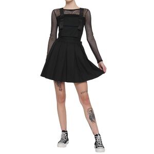 Hot Topic Black Cargo Pleated Skirtall Size Small Goth‎ Grunge Dark Romantic